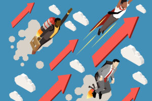 Career Boost Isometric Concept